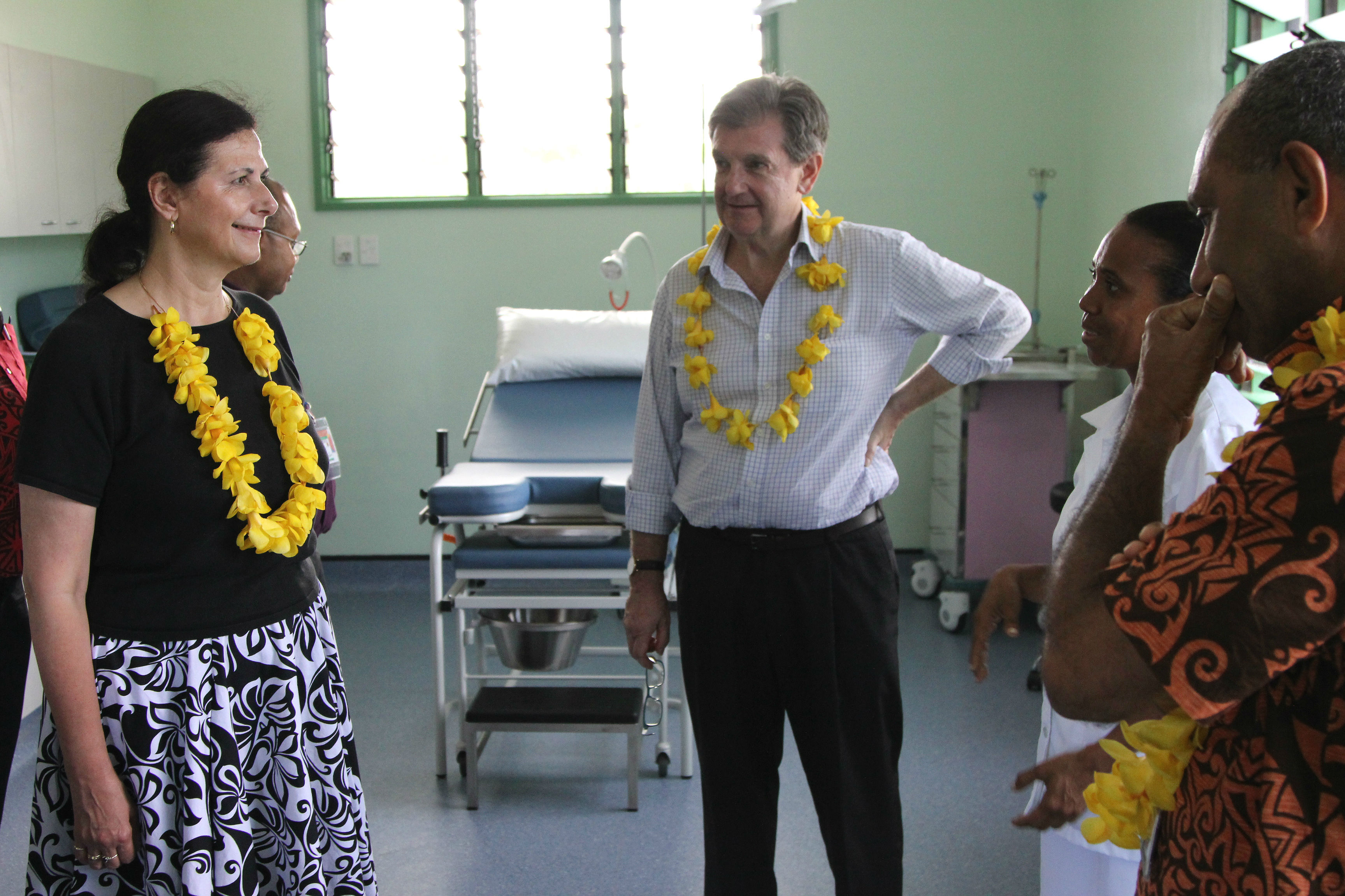 Minister for International Development and the Pacific Sen. Concetta Fierravanti-Wells visits Bubuleta Community Health Post in Milne Bay Province, which is providing quality maternal and child health services. Australia, Papua New Guinea and other partners will build a total of 32 health posts throughout Papua New Guinea under the Rural Primary Health Service Delivery Project.
