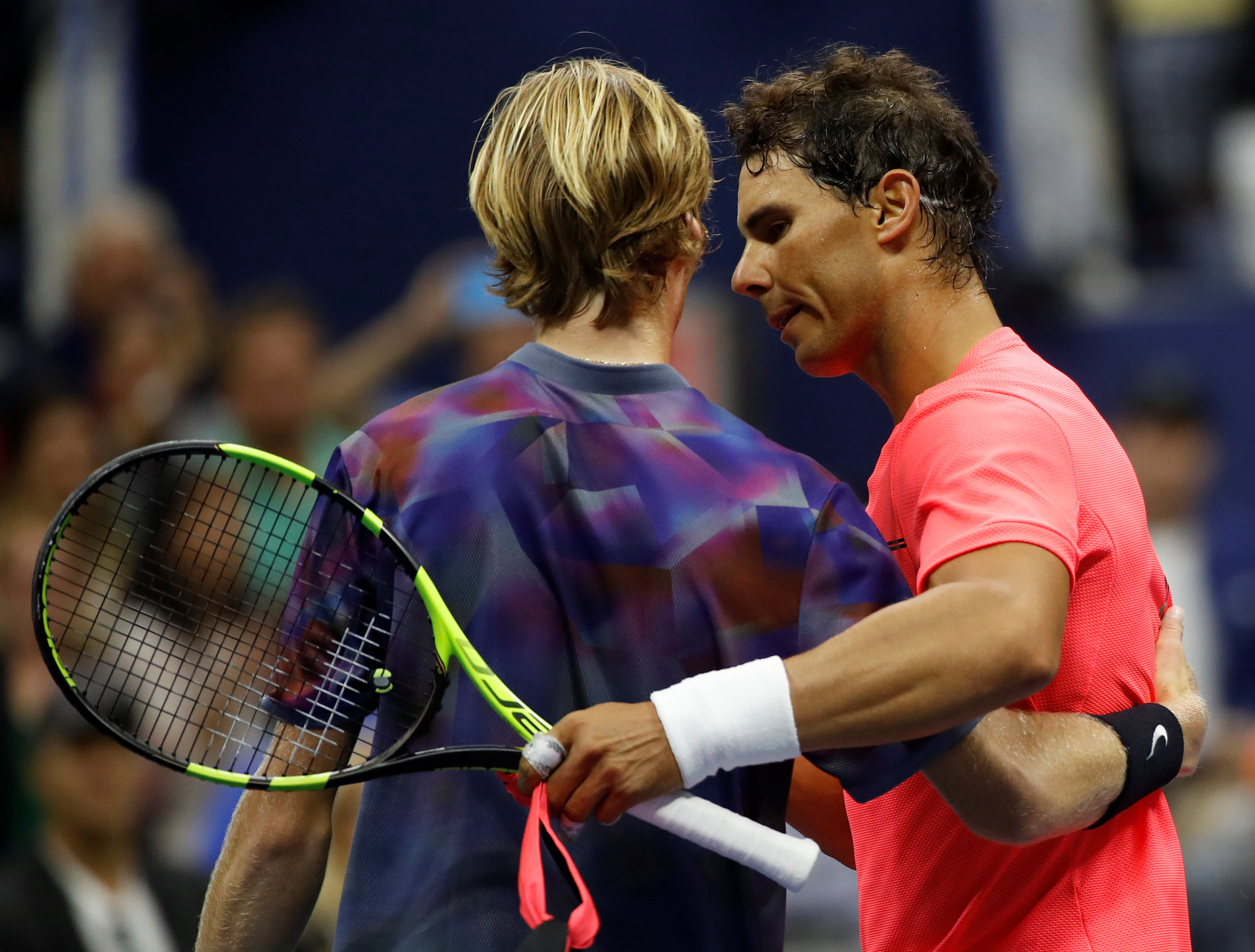 Nadal schools young Russian, awaits Federer