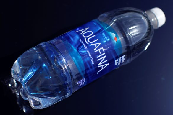 A bottle of Aquafina drinking water is shown in this photo illustration, October 15, 2019. REUTERS/Mike Blake