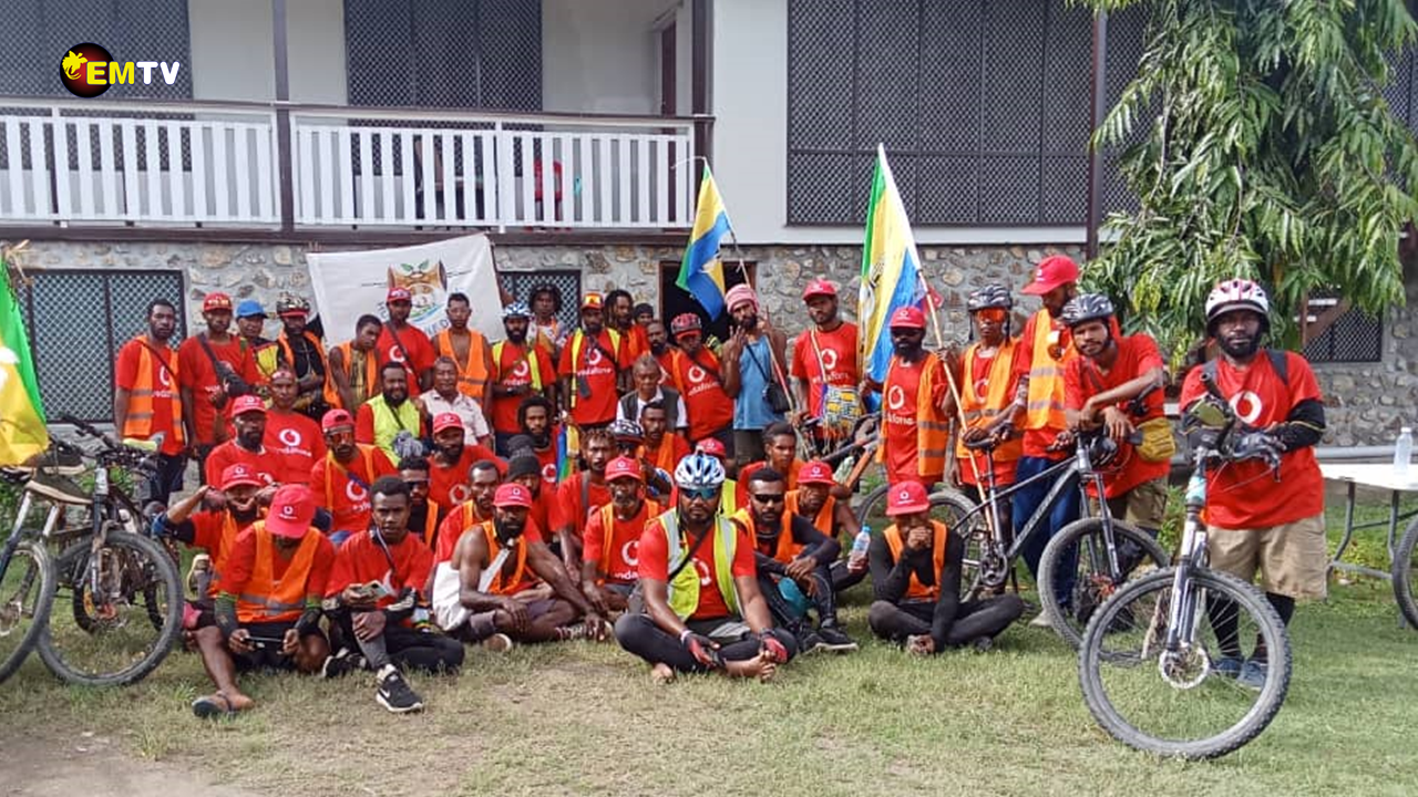 EIGHTY-EIGHT CYCLISTS PADDLED FOR PEACE FROM LAE TO PORT MORESBY