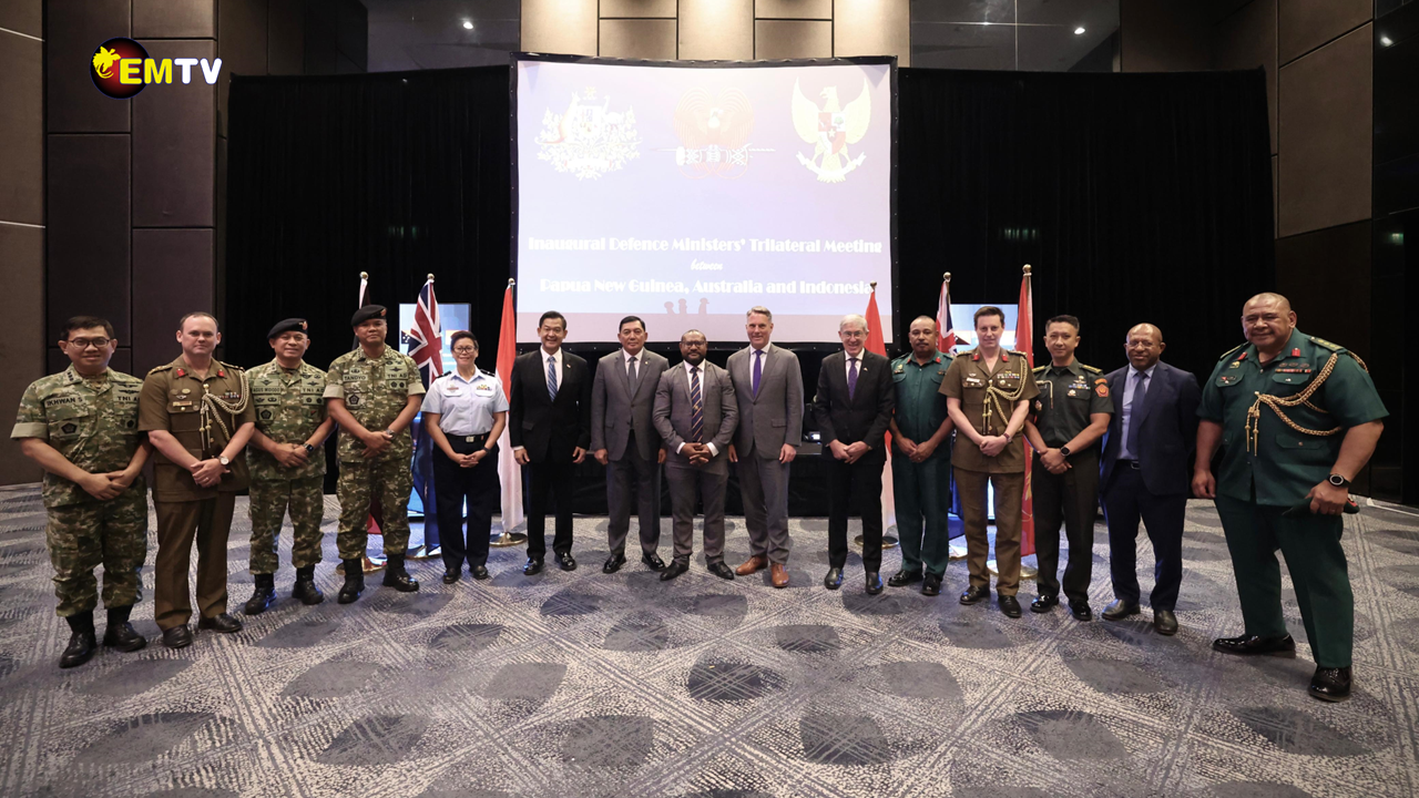 PNG HOSTED AUSTRALIA AND INDONESIA DEFENCE MINISTERS IN PORTR MORESBY