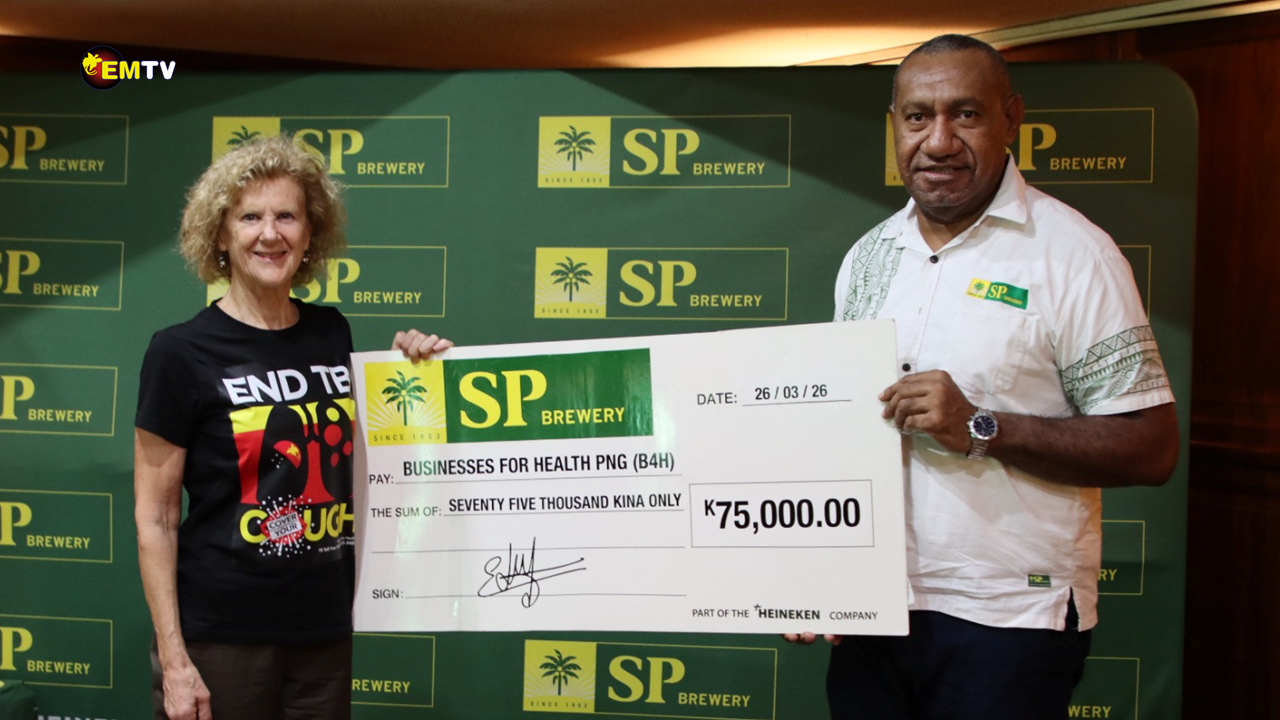 SP BREWERY RECOMMITS K75,000 TO BUSINESSES FOR HEALTH PNG