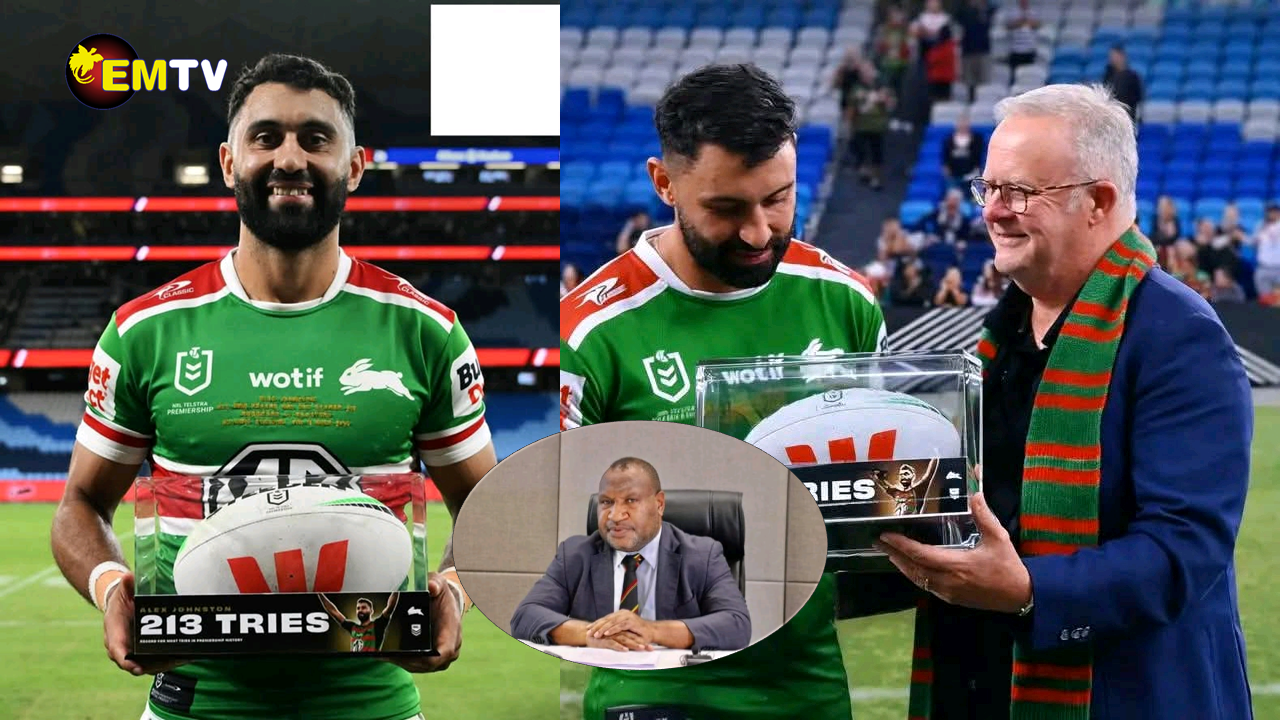 PRIME MINISTER MARAPE CONGREGULATES ALEX JOHNSTON’S RECORD